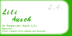 lili ausch business card